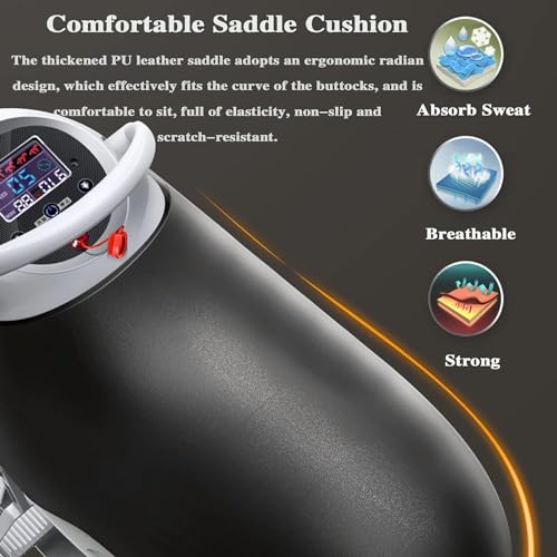 Máquina abdominal eléctrica, máquina de equitación indoor, entrenador para glúteos y abdomen, dispositivo de fitness con vibración y pantalla LCD miniatura 2