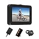 VSYSTO Fahrrad Dashcam mit 4,3 Zoll HD Nachtsichtfunktion Lenker Fahrradspiegel, GPS, Hilfsmodus,Kabelgebundene Fernbedienung, Wasserdicht, Kompatibel mit Fahrrad, Mountainbike, Rennrad