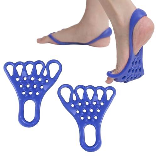 Image of Proberos 5-Toe Resistance Stretching Bands - 2pcs, Toe Trainer for Smaller Feet, Anti-Slip Heel Grip, Pain Relief for Bunion & Plantar Fasciitis, Improves Toe Dexterity & Flexibility