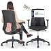 Produktbild SCHEKKA® Bürostuhl Ergonomisch Testsieger - Besonders individuell Einstellbarer Schreibtischstuhl mit Lordosenstütze, 3D Armlehnen & atmungsaktives Mesh - Bürostuhl 150 kg (Schwarz/Rot)