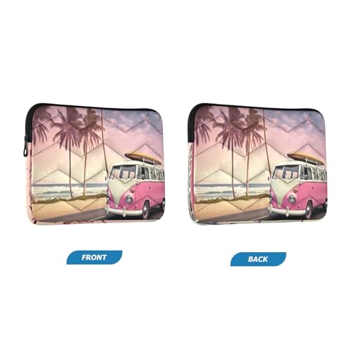 Funda para portátil de 13-14 pulgadas con diseño rosa miniatura 2