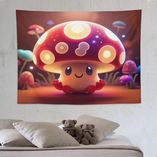 Tenture murale champignon pour une ambiance bohème dans votre chambre