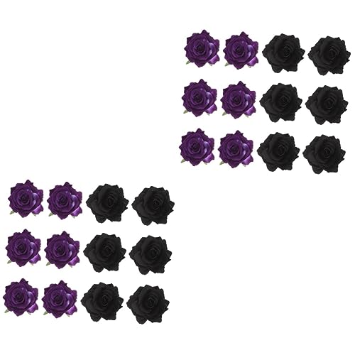 Broches fleurs pour cheveux accessoires rose mariage banquet et grand événement chic 24pcs