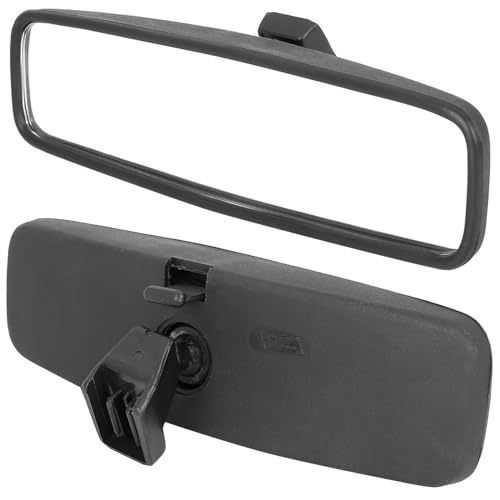 Car Interior Mirrors 814842, Inner Rearview Mirror ABS and Glass Housing, Windshield Rear View Mirror for Driving Instructor, Replacement for Peugeot 107/206/106, Toyota Aygo, Citroën C1, Clio 1/3