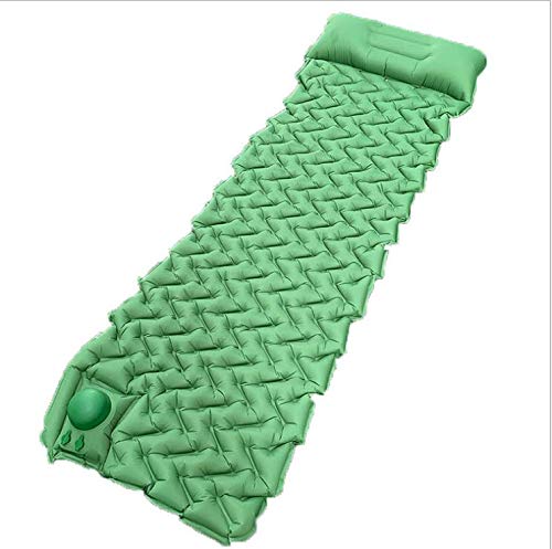 Camping Sleeping Pad with Built-in Pump Upgraded Inflatable Camping Mat with Pillow for Backpacking, Traveling, Hiking, Durable Waterproof Compact Ultralight Hiking Pad