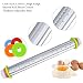 Rouleau à Pâtisserie En Acier Inoxydable Avec Tapis De Cuisson Silicone - Antiadhésif, Marquage Mesure Inclus - Idéal Fondant, Pizza, Pâte Sablée