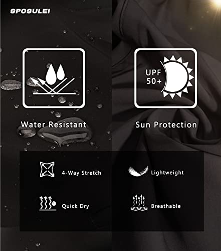 SPOSULEI Mens Joggers Lightweight Athletic Hiking Pants Quick Dry Running Track Gym Sweatpants with Zipper Pockets4