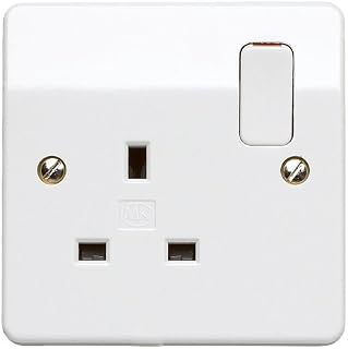 MK Logic Plus K2757 WHI 13A Double Pole Switchsocket, 1 Gang