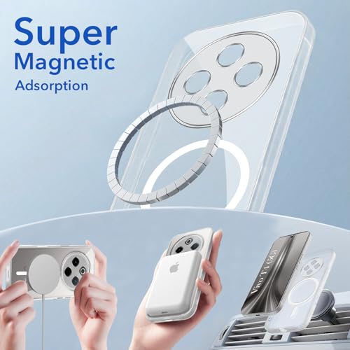 Image of Jkobi Lifetime Anti-Yellow MagSafe Compatible Clear Back Cover Case for Vivo T4 (Sleek Hard Crystal | Shockproof and Camera Protection)