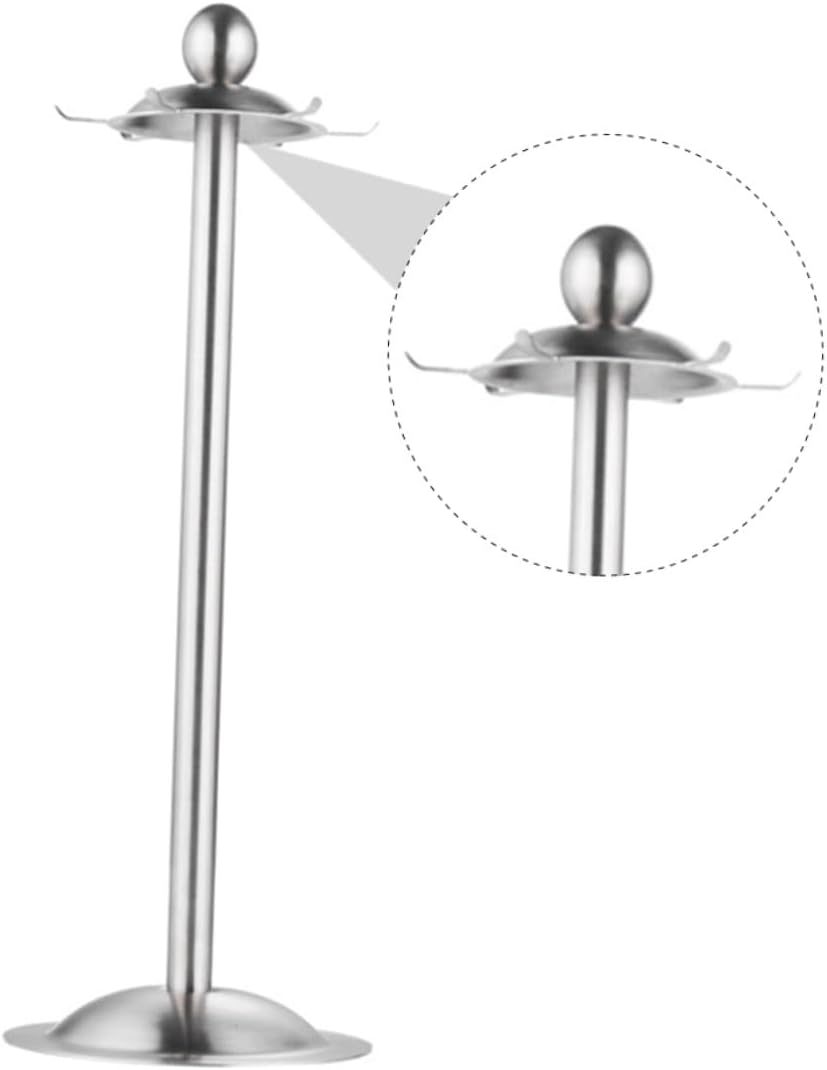 DOITOOL Stainless Steel Kitchen Utensil Rack with 6 Hooks Shovel Spoon Spatula Holder Countertop Organizer for Home Kitchen Storage