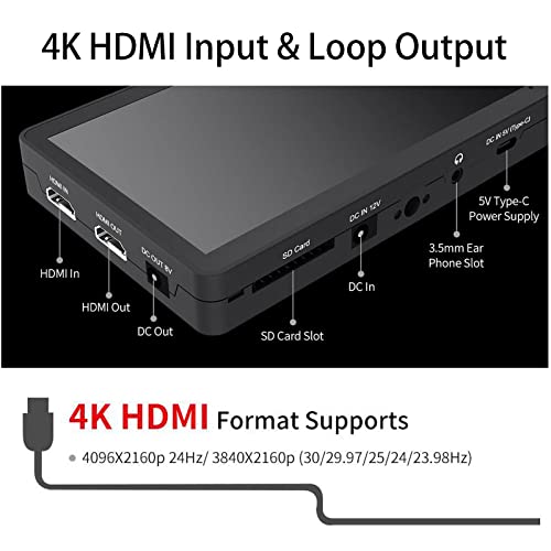 FEELWORLD F6 Plus V2 6 polegadas 3D LUT tela sensível ao toque DSLR câmera monitor de campo vídeo IPS assistência de pico de foco de vídeo FHD1920 x 1080 suporta saída de entrada HDMI - Imagem 2