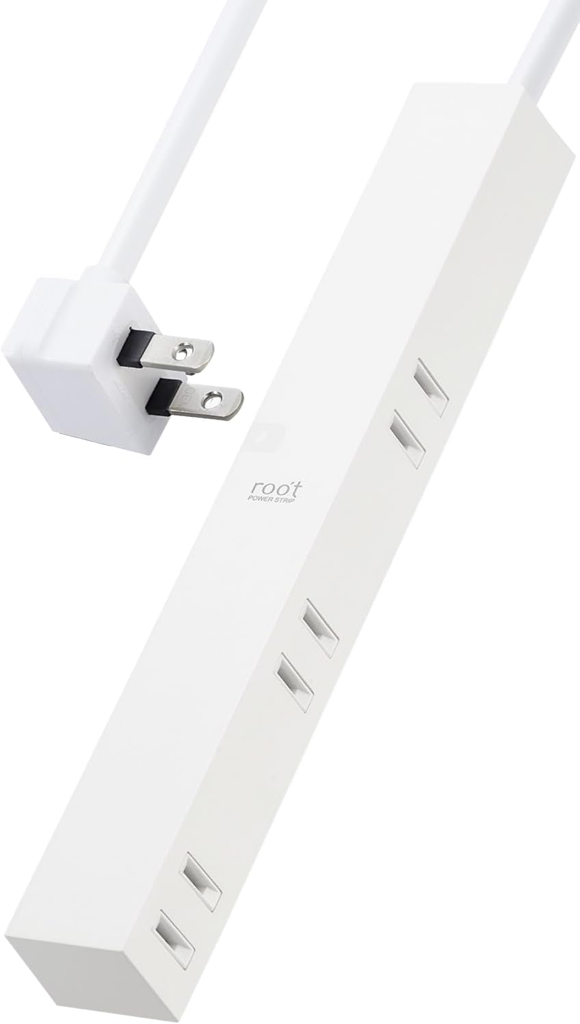 ELECOM roo't Power Strip 6 Outlet 2.5m [White] AVT-D3-2625WH (Japan Import)