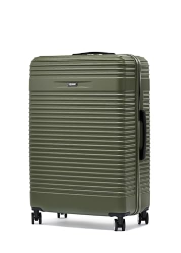 OCHNIK Walizka duża | Twarda obudowa | Materiał: ABS | Kolor: khaki | Rozmiar: L | Wymiary: 76x51x30 cm | Pojemność: 97 l | 4 kółka
