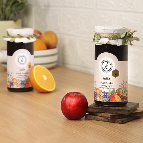 Image of KALON 100% Natural Fruit Fusion Jam | Made with 100% Kalon Honey | No Added Sugar and Preservatives - 300 gm