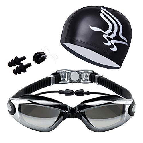 Óculos de natação BESPORTBLE, conjunto de óculos de natação sem vazamento, proteção UV, óculos de na