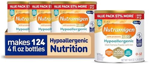 Nutramigen Hypoallergenic Baby Formula, Probiotic LGG, 19.8 Oz, 4 CT