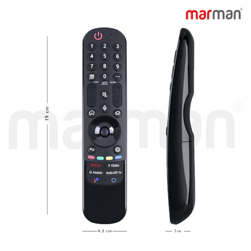 Image of marman Fit for Lg Magic Smart Tv Remote Original MR21GA Model Suitable for UHD OLED QLED 4K 8K WebOS NanoCell Television with Point-and-Click Functionality and Voice Command - Pairing Must !