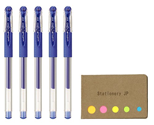 Signo UM-151 DX Bolígrafo de Tinta Gel Azul, 5 unidades