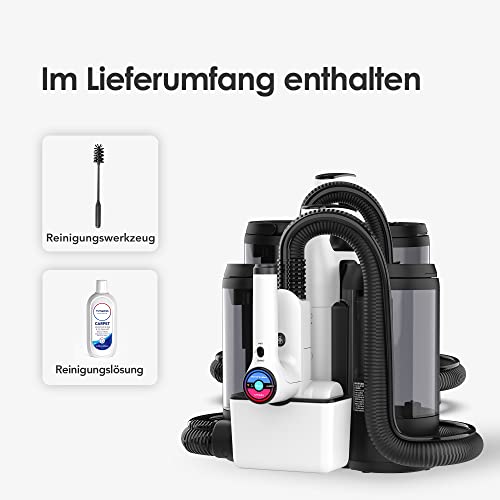 Tineco CARPET ONE Spot Essentials– kabelloser Fleckenreiniger für Teppiche und Polstermöbel – tragbar, leicht, leiser Betrieb, LED-Bildschirm