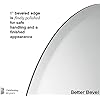 Better Bevel Frameless Oval Mirror, 20 x 27 Bathroom Wall Mirror w/Beveled Edge