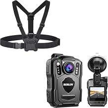 BOBLOV Dual Shoulder Mount, Body Worn Camera Vest Mount, for All Brand, Wearable Body Camera Mount and M5 2K 256G Police Body Camera, GPS Enabled &1440P Body Mounted Cam, Body Cam