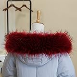 Occasione: casual Collo in Pelliccia Sintetica Invernale Pelliccia da Donna per Cappuccio Scialle di Visone Sciarpa in Piumino Cappuccio Caldo per Accessori Decorativi-6