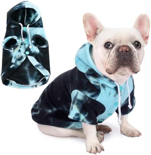Dog Hoodie Tie Dye Dog Sweatshirt Chic Winter Clothes Ultra-Soft ...
