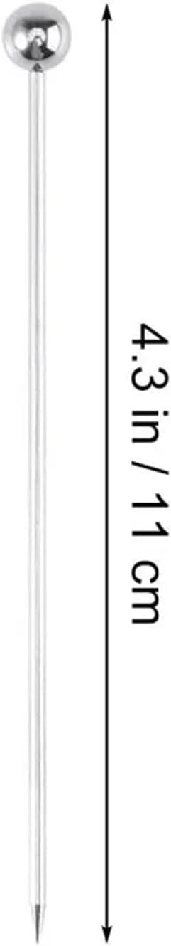 Cocktail Picks Stainless Steel Skewers Sticks Fruit Toothpick(12pcs set B)