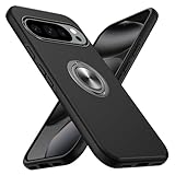 Doeshine Hülle für Google Pixel 10/10 Pro, Militärschutz Stoßfest Pixel 10 Pro Hülle mit 360° Magnetischer Drehbarer Ständer Kickstand Schutzhülle Handyhülle für Google 10 Pro, Schwarz