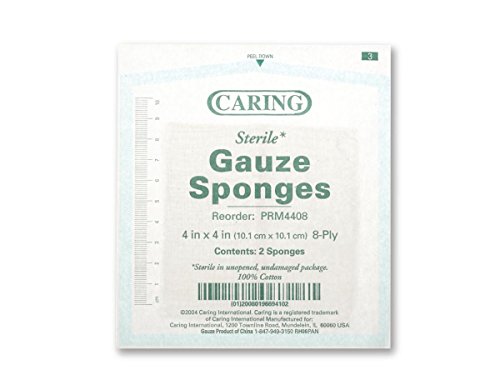 Medline Sterile Woven 8-Ply Gauze Sponges, 4