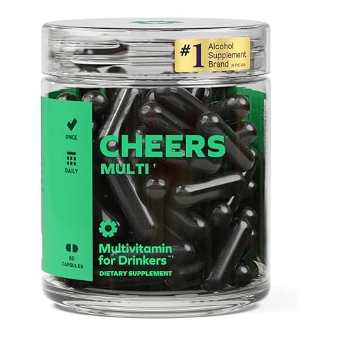 Cheers Multi | Multivitamin for Drinkers | Replenish Lost Vitamins from Drinking & Support Overall Health | 30 Doses | Choline, Betaine, Niacin, B-Vitamins | Daily Multivitamin Supplement Cover