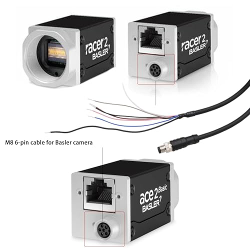 Cable M8 evita interferencias en cámaras Basler Ace 2 y sensores de visión 4