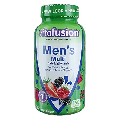 Vitafusion Men's Complete Multivitamin Gummies Natural Berry Flavors - 150 ct, Pack of 3