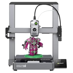Creality Hi (A) 3D Drucker, unterstützt Mehrfarbendruck benötigt CFS, 500mm/s Max Geschwindigkeit 95% Vormontage, XY Schritt-Servo Motor und Auto Leveling Bauvolumen 10.24×10.24×11.81 Zoll