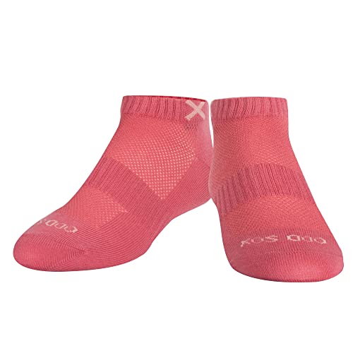 Image of Odd Sox - Basix Heather Athletic Ankle Socks - Performance Comfort Cotton Cushioned Breathable Arch Support - Unisex Sizing