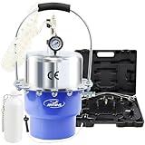 JoyFans Brake Bleeder Kit, Portable Air Pressure Pneumatic Brake Bleed System, Master Cylinder Brake & Clutch Fluid Bleeding Tool Set with Bleeder Machine, Collection Bottle and Adapters