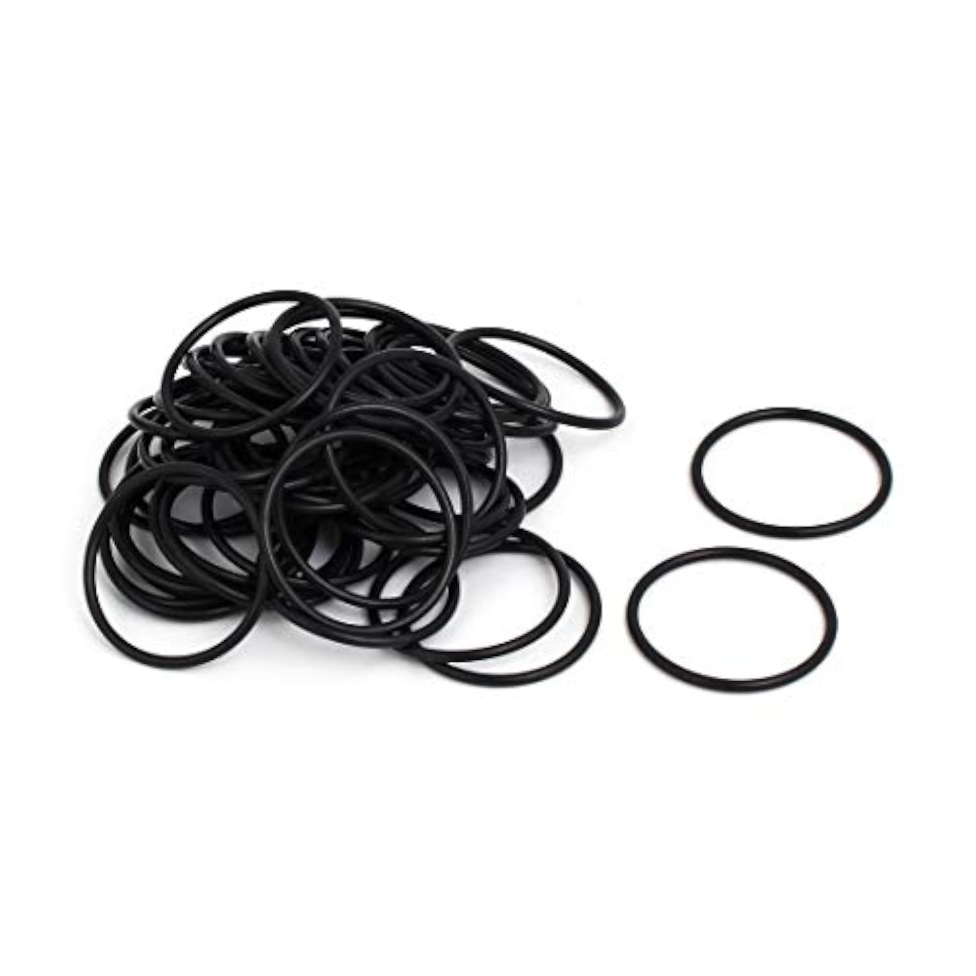 Black Round Nitrile Butadiene Rubber O-Ring, 50Pcs