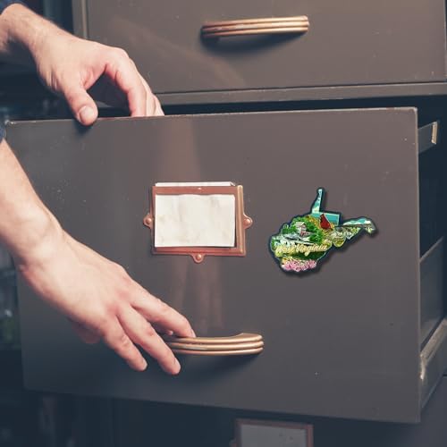Imán decorativo metalizado West Virginia 2.5 pulgadas miniatura 6