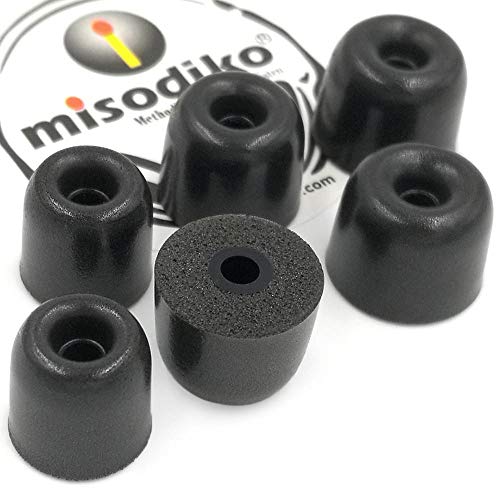 misodiko M300S Almohadillas con Espuma de Memoria para Auriculares Shure SE215 SE315 SE535 SE425 SE846 SE110 SE112/ Etymotic Research ER4XR/ Klipsch In-Ear/Westone Am UM Pro (3 Pares, S)