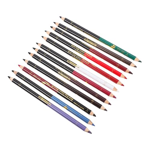 Veemoon 12Piezas Conjunto de Lápices de Labios Impermeables y Delineadores Incluye Afilador para Labios Ojos y Cejas Maquillaje Natural y Mate