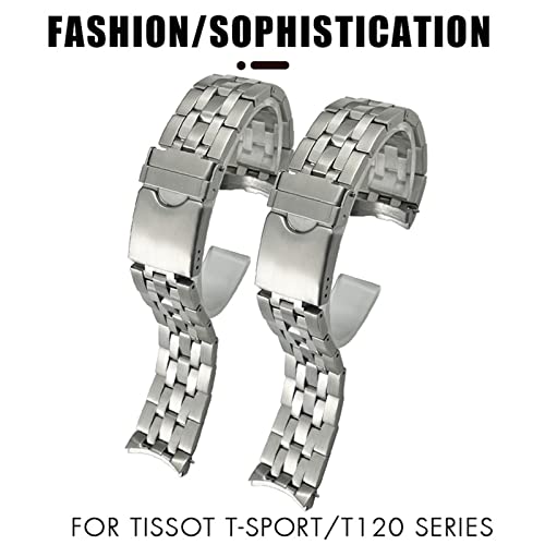 Bracelet Tissot T120 Seastar en acier inoxydable massif SCRUBY de 21mm