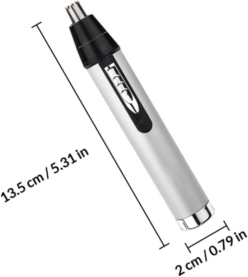 Rechargeable Multi-Purpose Nose Ear Hair Trimmer with Ergonomic Design, Metal Aluminum Chassis for Precise Facial Hair Removal, Portable Grooming Kit for Men