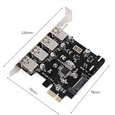 cablecc U3-038 4 Ports PCI-E to USB 3.0 HUB PCI Express Expansion Card Adapter 5Gbps for Motherboard