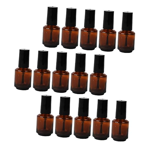 PATKAW 15 Piezas Botella de Esmalte de uñas vacía Botellas vacías de Esmalte de Gel Botellas de Embalaje de Esmalte de uñas Embudo para transferir fácilmente el Esmalte de uñas Vidrio