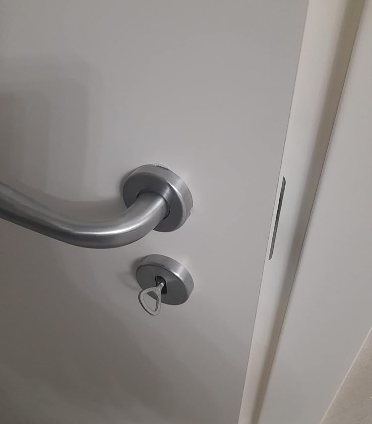 Bricolevante Internal Door Handles Available in Multiple Variants Sold in Set - Round Door Handle (Round, Satin Chrome) - Image 2