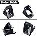 JHKLS ISOFIX Interface Belt Latch Guide, 4Pcs Black Car Seat Latch Guides, ISOFIX Latch Guide Groove Bracket Connector for Car Seats (4Pcs Black)