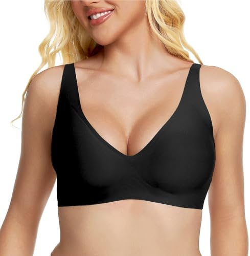 VRCOMFY Jelly Bras for Women Push up Wireless Bralette Seamless S...
