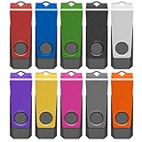 TEWENE USBメモリースティック 8GB USBスティック 3.0フラッシュドライブ 10個パック サムドライブ ペンドライブ USBストレージ キーリングとステッカー付き コンピューター 車 テレビ用