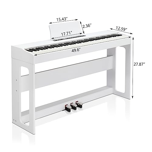 image for Ktaxon Digital Piano 88-Key Weighted Action Electric Piano with 3-Peda
