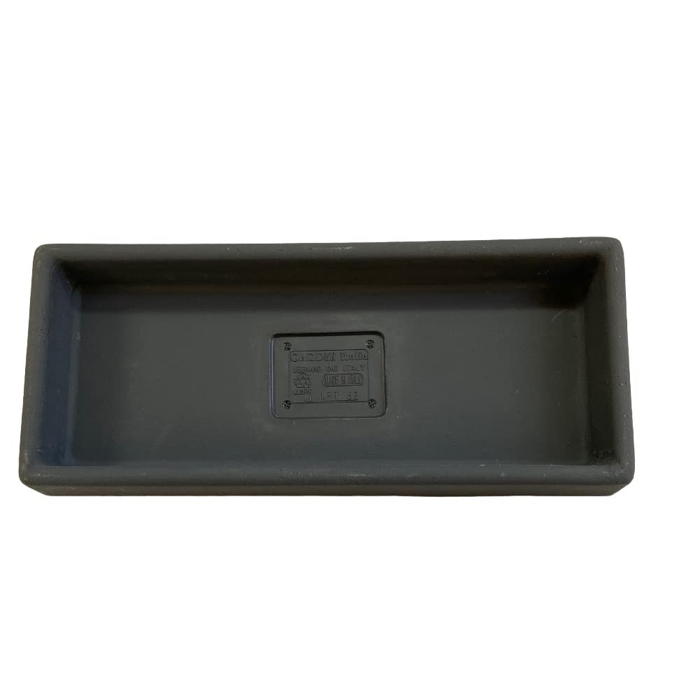 Vasi Sottovaso Rettangolare in Resina LRT 116 cm. Interno 115 x 43 in Resina Colore Antracite Made in Italy per Esterni - infrangibile - Resistente al Gelo - Robusto